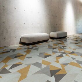 Expona Superplank in Metro laid in a waiting room with some seating. 