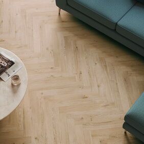 Upclose image of oak effect parquet