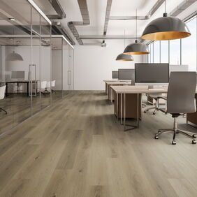 Expona Superplank in Bondi Oak laid in an office.