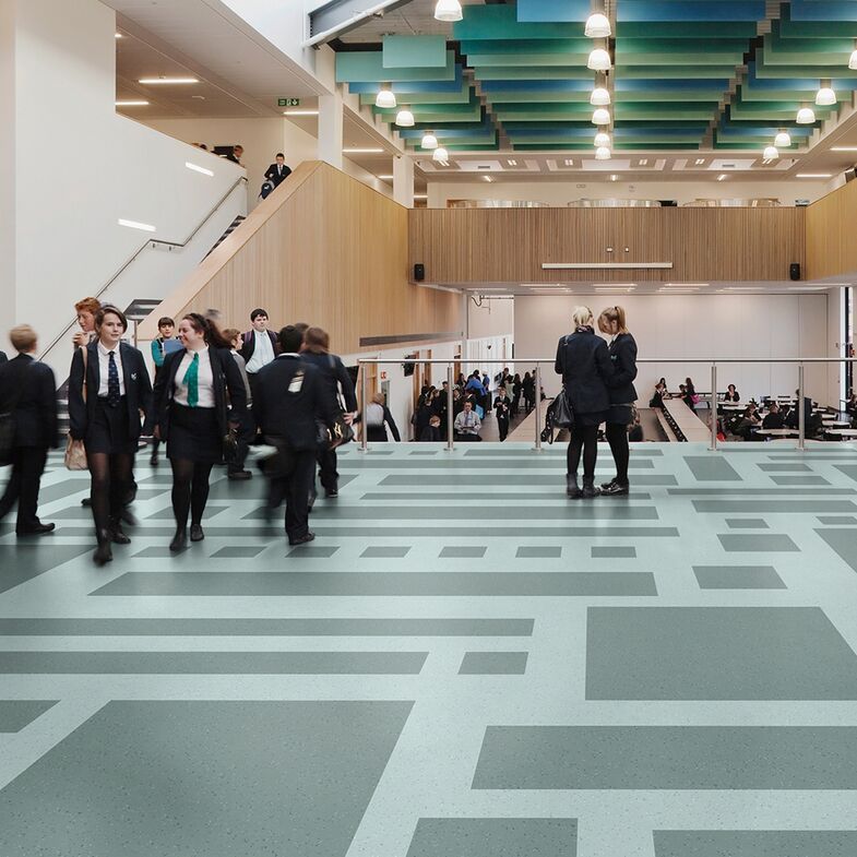 Polyflor vinyl flooring for the education sector - schools - colleges - university