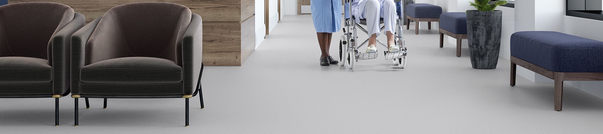 Flooring for health and care sectors