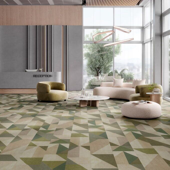 Expona Superplank in Forest laid in a reception area.