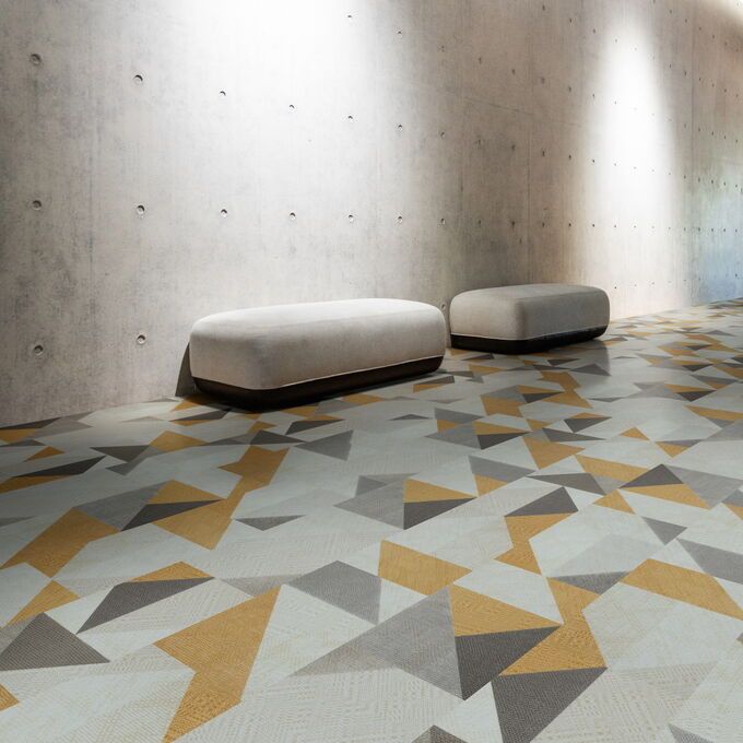 Expona Superplank in Metro laid in a waiting room with some seating.
