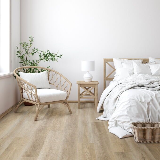 Genero Alcove in Riverbay Oak laid in a bedroom 