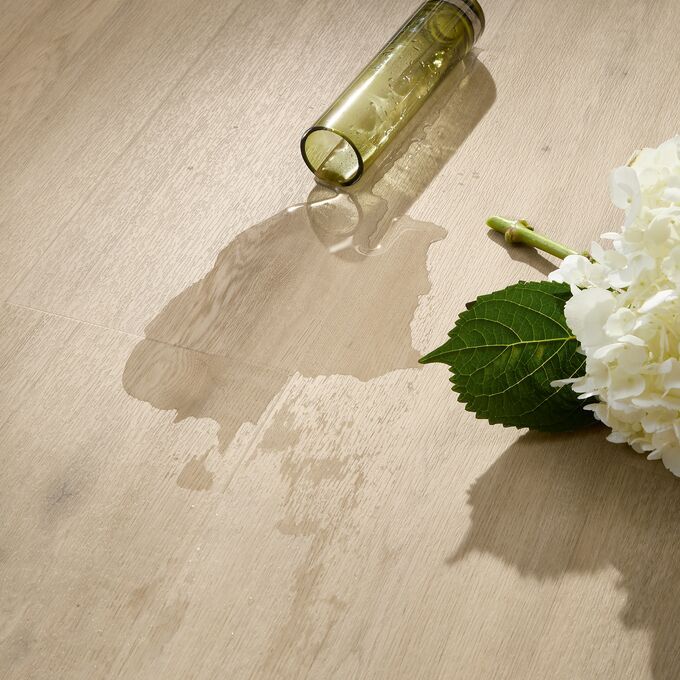 Flower, vase, water spill