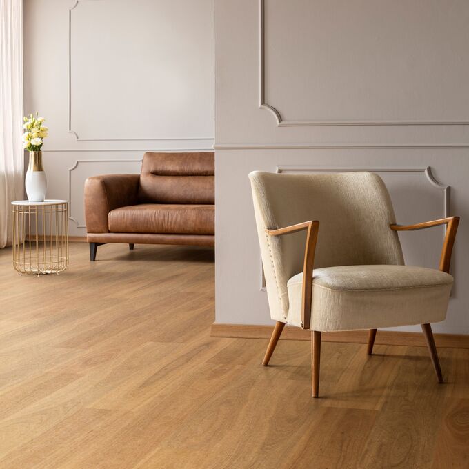 Wood effect straight laid in seating area